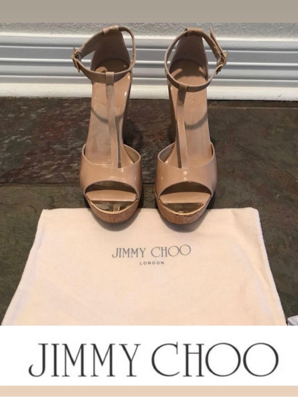 Jimmy Choo Nude Wedges